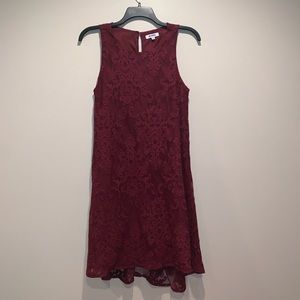 BB Dakota Dress Maroon Lace